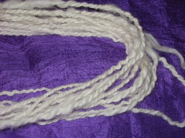 Washed yarn closeup